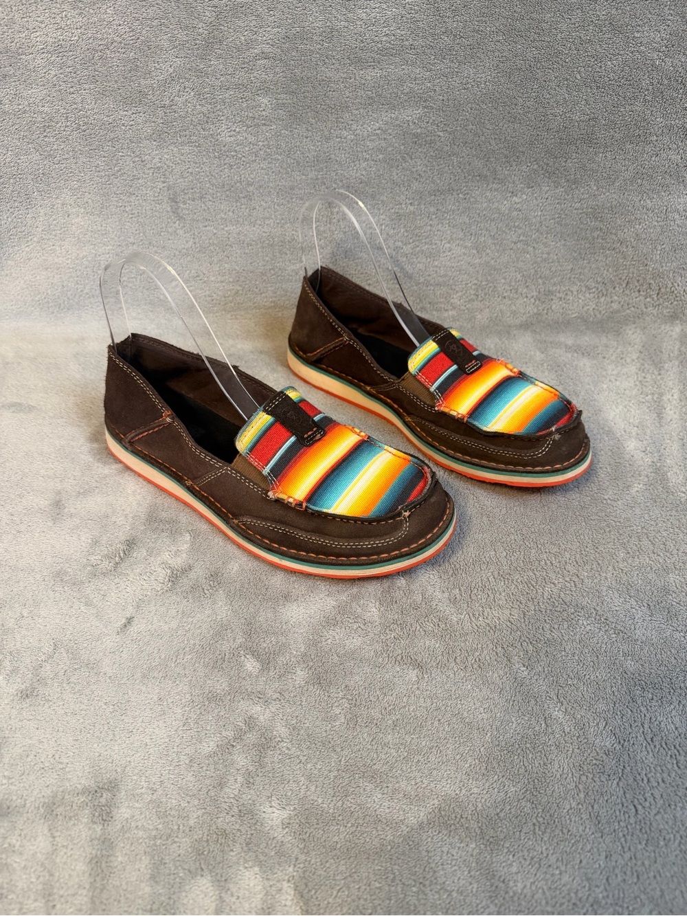 Ariat Cruiser Serape Women's Brown Leather Western Loafers Multicolor Size 9